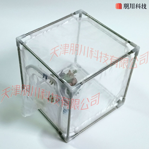 昆虫饲养笼栖息笼带套筒加开门不锈钢管120目尼龙网布笼蚊蝇饲养笼30*30*30CM PCKJ148006