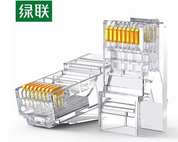 绿联(UGREEN)30156 超五类水晶头 30U加厚镀金千兆网络接头 RJ45工程级8P8C电脑网线连接器 Cat5e接头 100个装 PCKJ148121